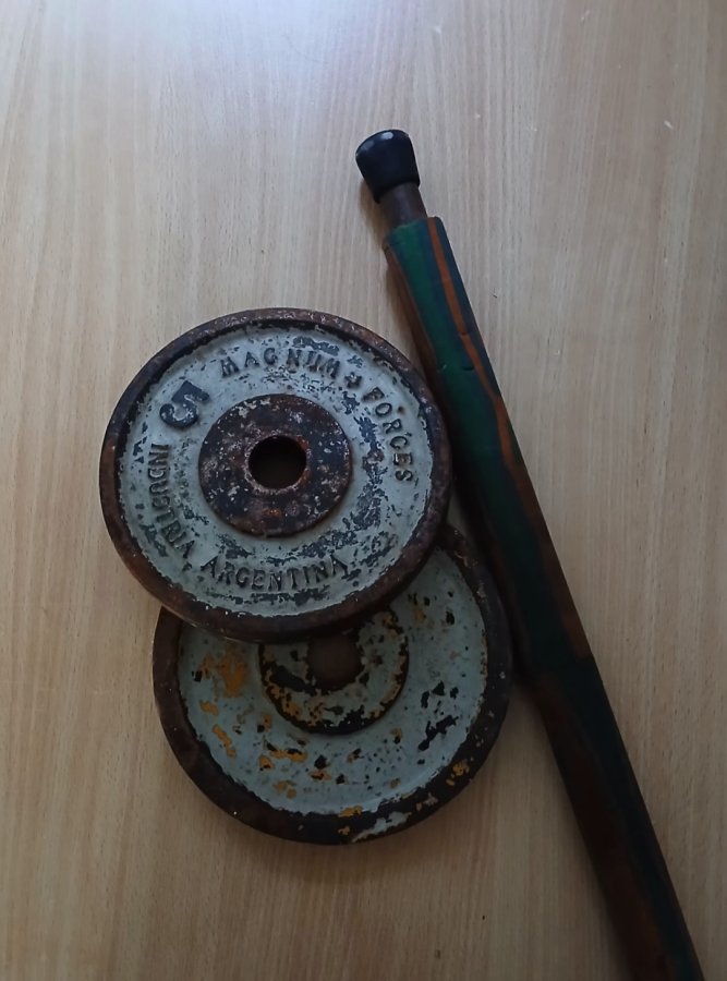 Kit de 2 discos de 5k c/u con Barra