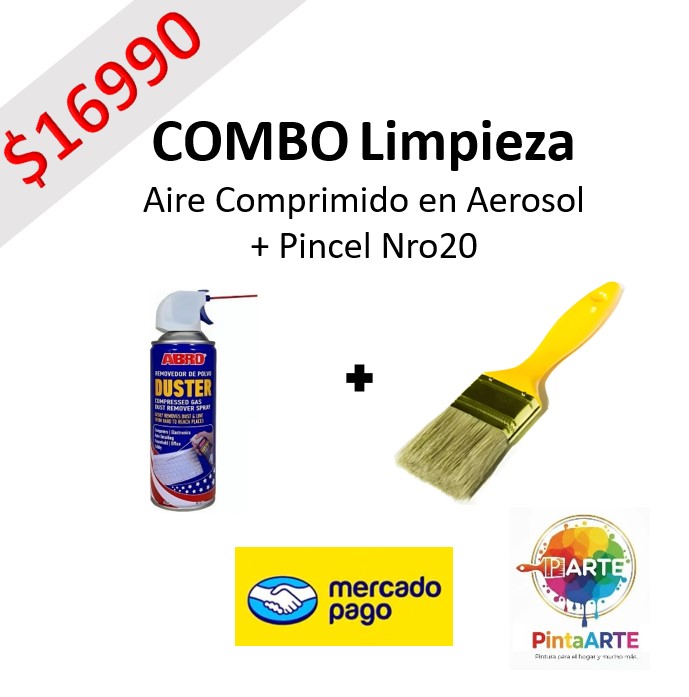 Combo "Sopleteame la Compu"! Aire comprimido Aerosol + Pincel Nro20
