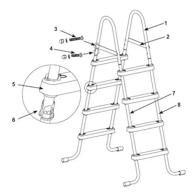 Escalera Intex para pileta de 91 cm nueva, foto 3 de 3