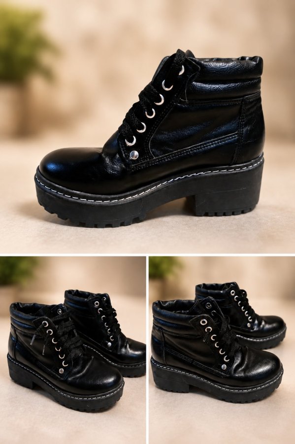 Borcegos negros niña talle 35