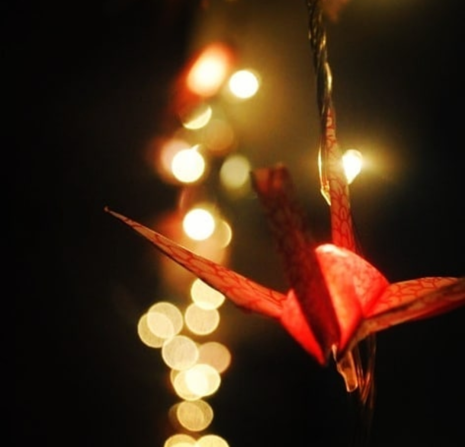 Guirnalda de luces con grullas, foto 3 de 3