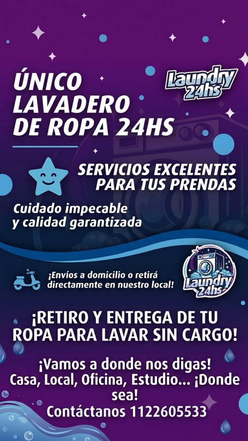 Lavanderia/ laundry 24 hs
