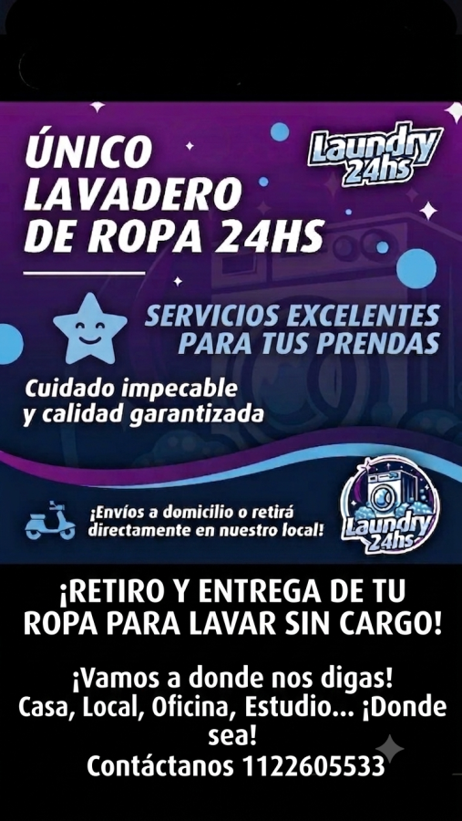 Lavanderia/ laundry 24 hs, foto 2 de 2