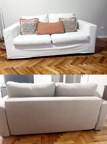 Sillón 3 cuerpos con funda