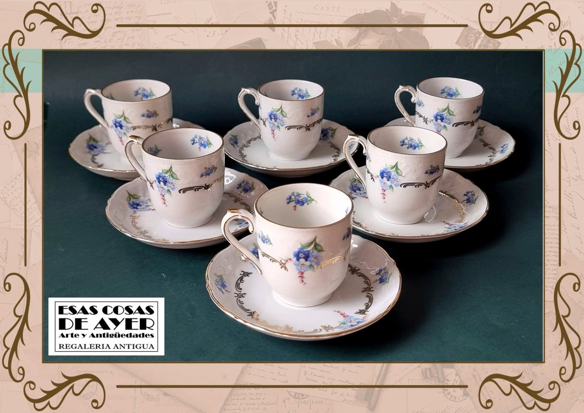 Seis duos de pocillos de cafe Schumann
