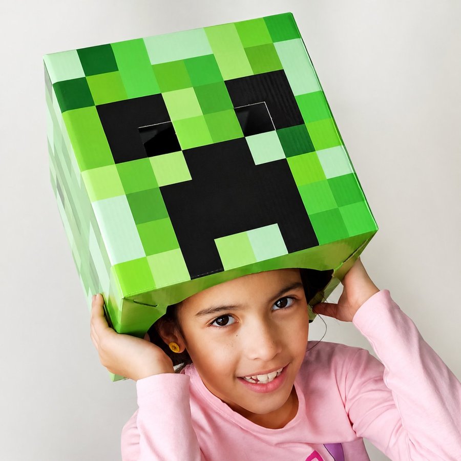 Máscara de Cabeza tipo Minecraft Creeper Verde My Armorcraft
