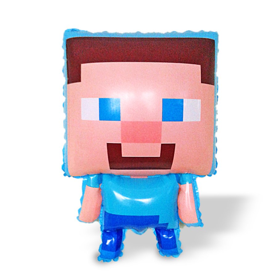 Mega KIT Cumpleaños tipo Minecraft 1 Armadura 3 Globos 10 Máscaras de Cabeza a elección, foto 2 de 3