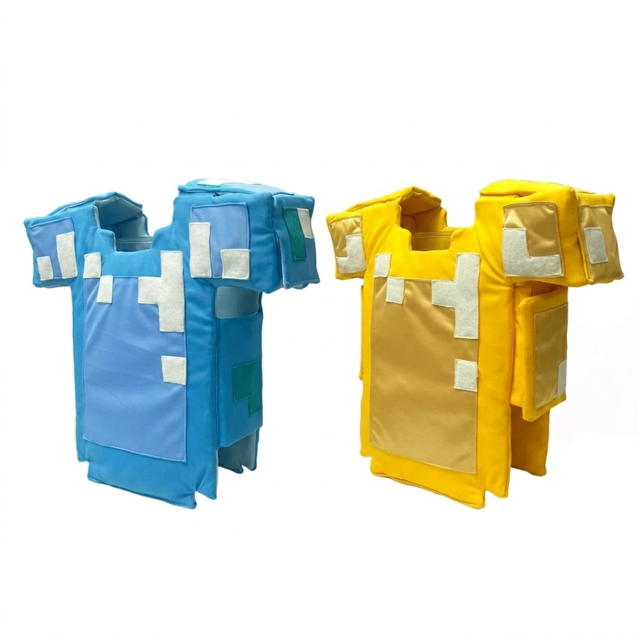 Mega KIT Cumpleaños tipo Minecraft 1 Armadura 3 Globos 10 Máscaras de Cabeza a elección, foto 3 de 3