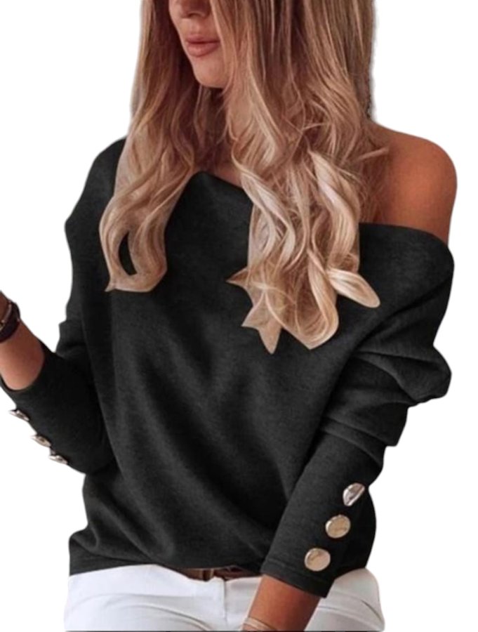 Remera cuello bote lanilla, foto 2 de 3