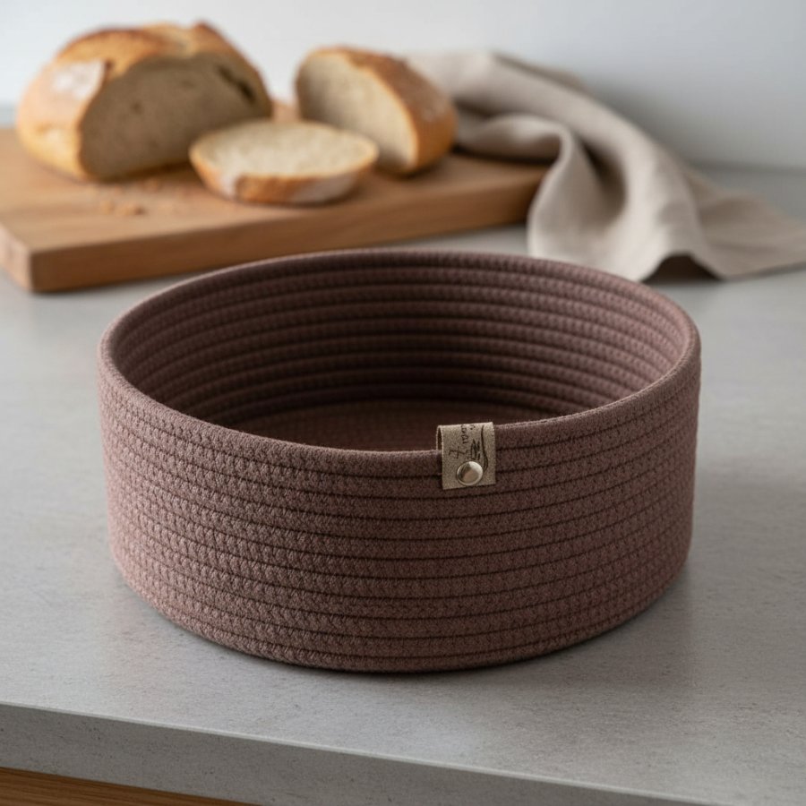 Cesto Panera Organizador 25x9 7mm. Chocolate, Crudo y Negro.