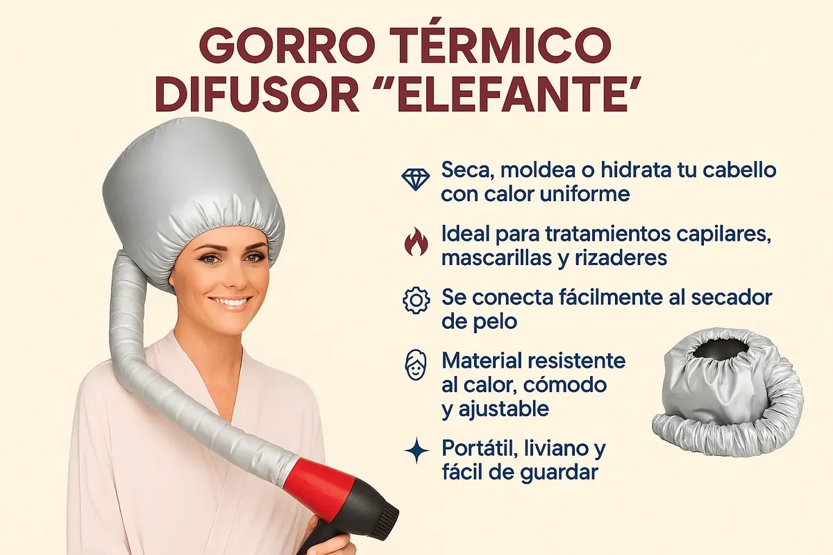 GORRO TERMICO PARA TRATAMIENTOS DE NUTRICION Y SECADO CABELLO