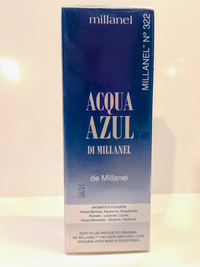 Perfume de hombre Acqua de GIO profondo Armani Millanel N° 322 x 30 ml