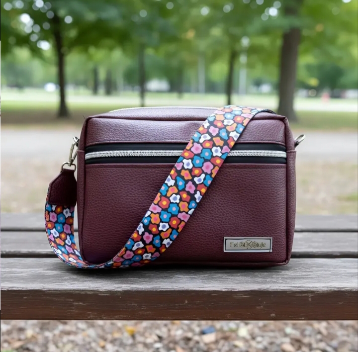 Bandolera Cartera Morral Mini Bag Bordó Felisi.style