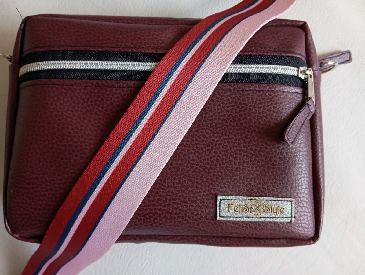 Bandolera Cartera Morral Mini Bag Bordó Felisi.style, foto 2 de 3