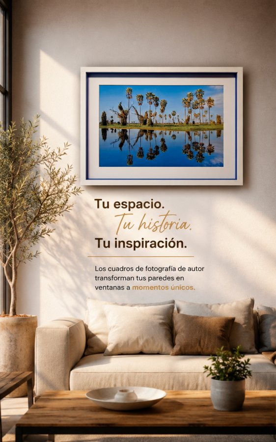 Cuadro Decorativo Foto De Autor Paisaje espejado