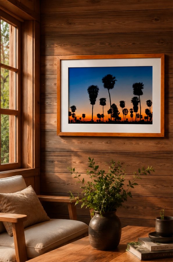 Cuadro Decorativo Foto De Autor Palmeras al atardecer