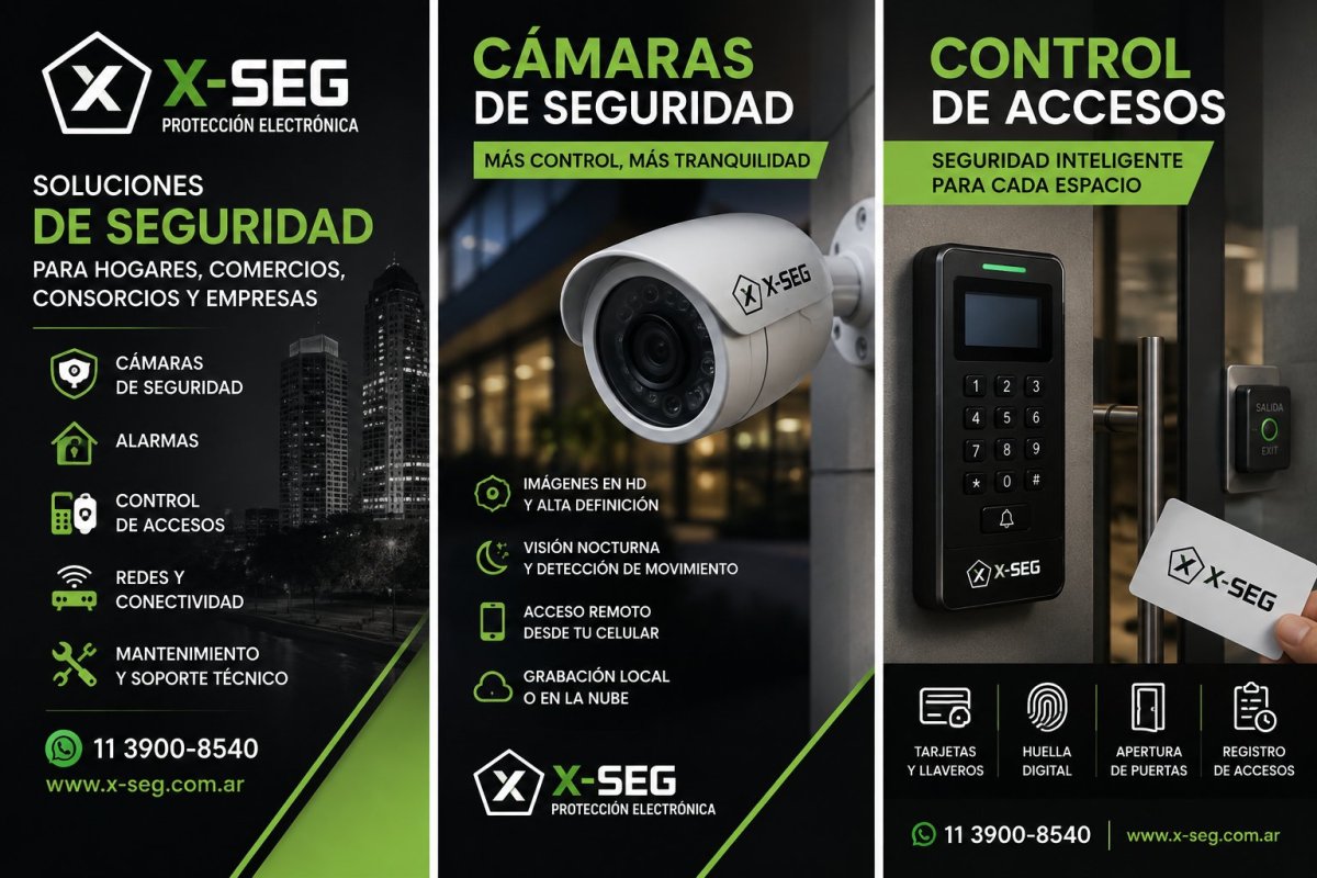 Cámaras de seguridad, alarmas y control de accesos | X-SEG