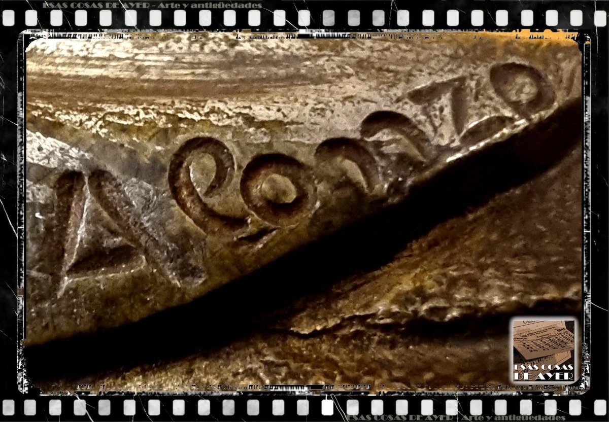 Magnifica figura de la Virgen de Lourdes en bronce plateado de Dominique Alonzo, foto 2 de 3