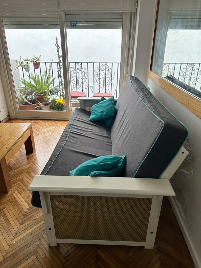 Sillón Cama 3 Cuerpos Gris + Estructura de Madera Blanca, foto 3 de 3
