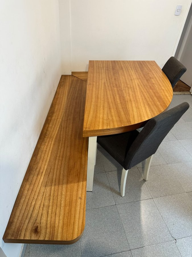 Mesa de Comedor de Madera + Banco Esquinero en L, foto 3 de 3
