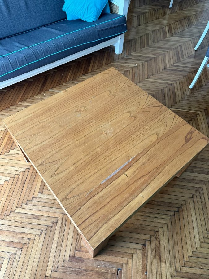 Mesa Ratona de Centro Cuadrada – Madera Maciza, foto 2 de 3