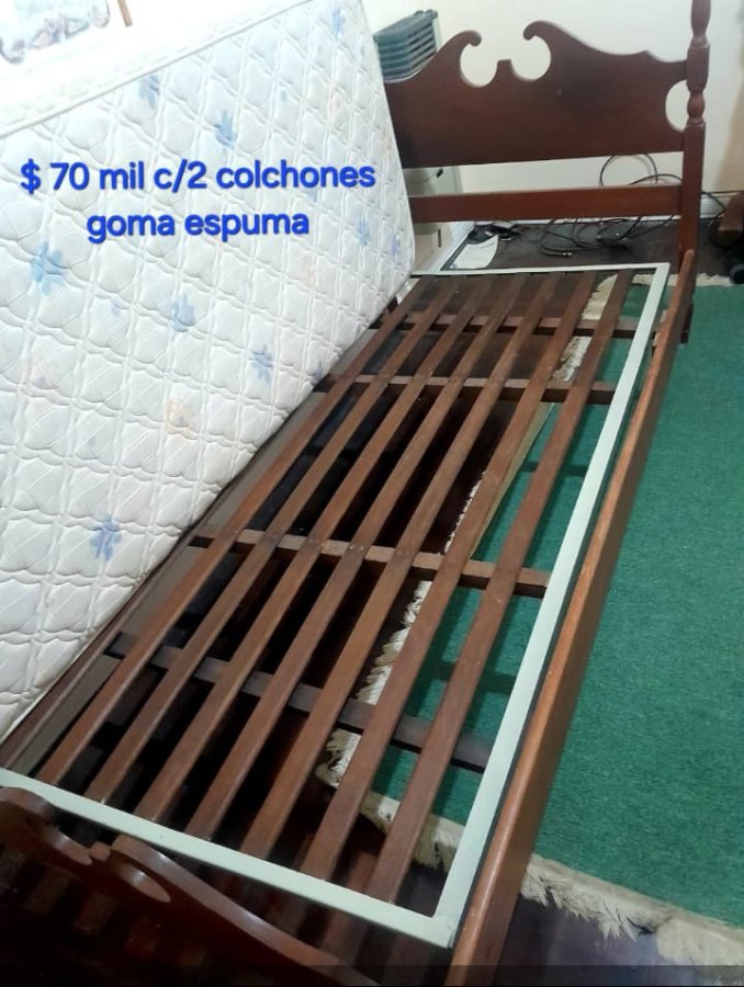 Oportunidad imperdible - Cama una plaza con dos colchones