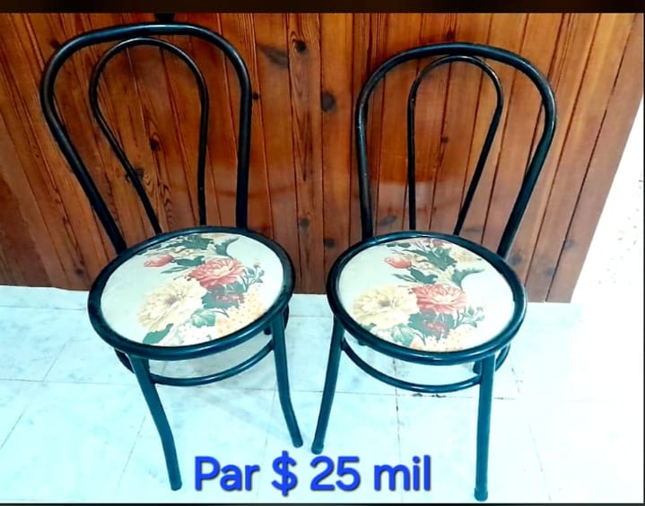 2 sillas  de  caño  estilo Thonet