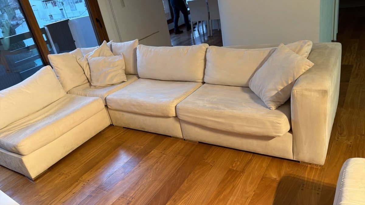 Sillón Esquinero en L de 3,40 x 2,00 mts - 4 Cuerpos + Almohadones -