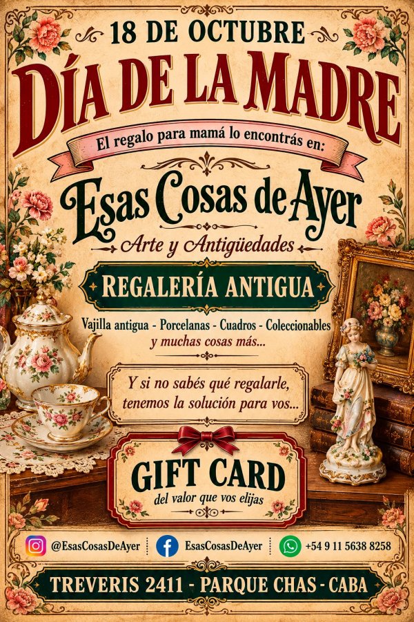 HOY SABADO 17 DE OCTUBRE - VENTA DE ANTIGÜEDADES DIA DE LA MADRE, foto 3 de 3