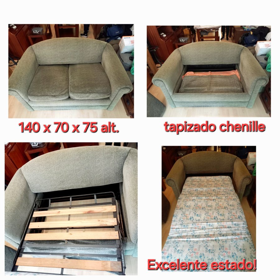 Sofá cama 2 plazas, incluye colchón