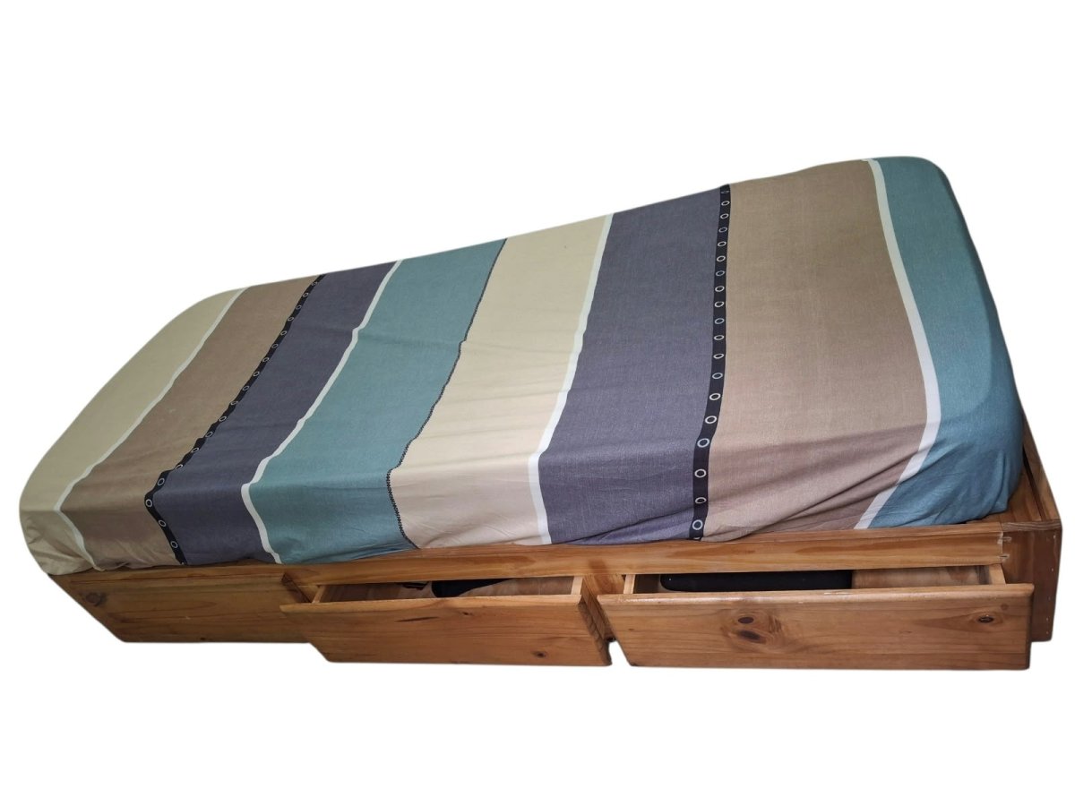 CAMA BOX 1 PLAZA PARA COLCHON 80X190 CM