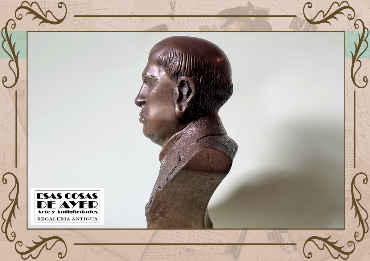 Busto de Domingo F. Sarmiento en bronce, foto 3 de 3